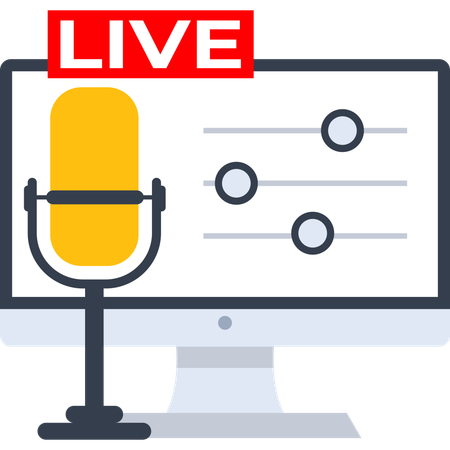 Podcast ao vivo  Ilustração