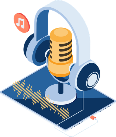 Podcast app  Illustration