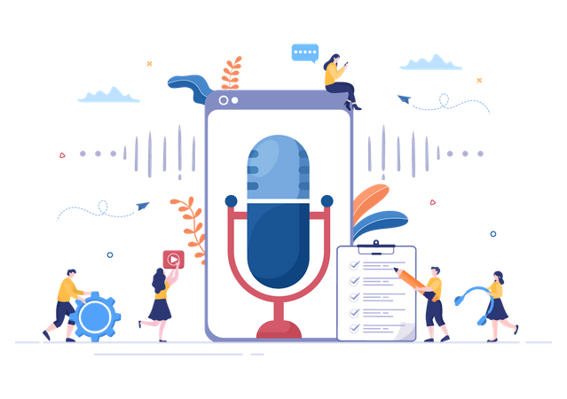 Podcast App  Illustration