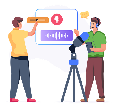 Podcast-Aufzeichnung  Illustration