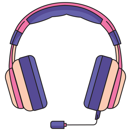 Auriculares para podcasts  Ilustración