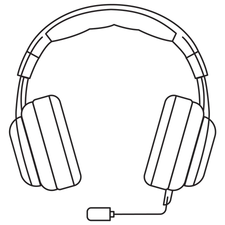 Auriculares para podcasts  Ilustración