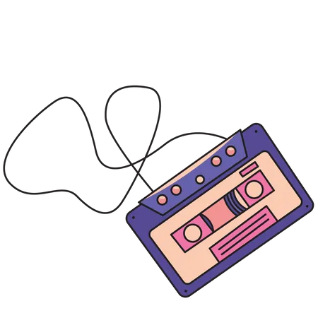 Cassette de podcast  Illustration