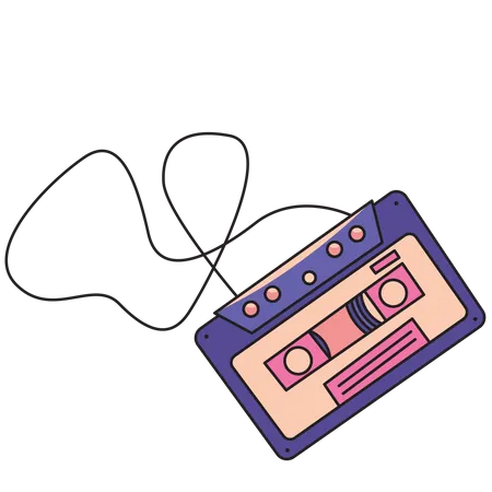 Podcast Cassette Tape  Illustration