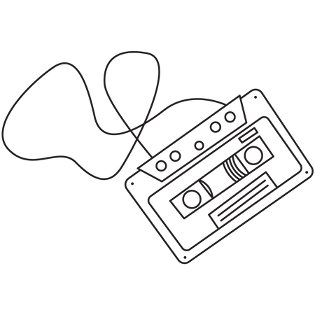 Podcast Cassette Tape  Illustration