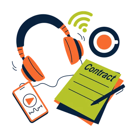 Podcast contract  Illustration