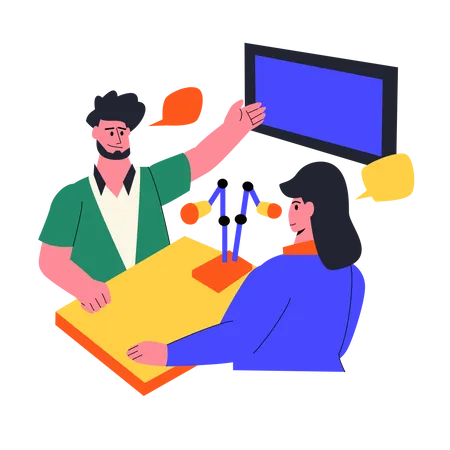 Podcast creation  Illustration