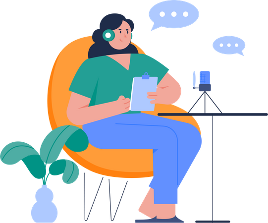 Podcast creator  Illustration