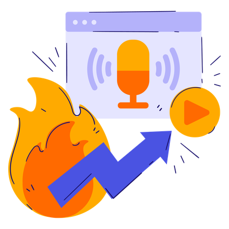 Podcast de tendências  Illustration