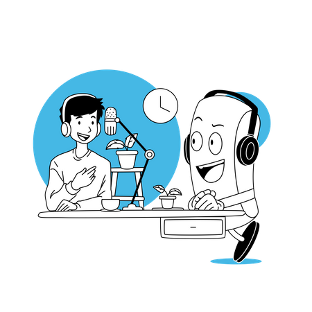 Discusión de podcasts  Ilustración