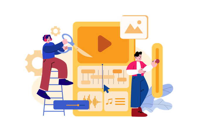 Podcast editing by editing team  Illustration