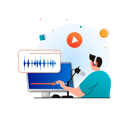 Podcast Editing  Illustration