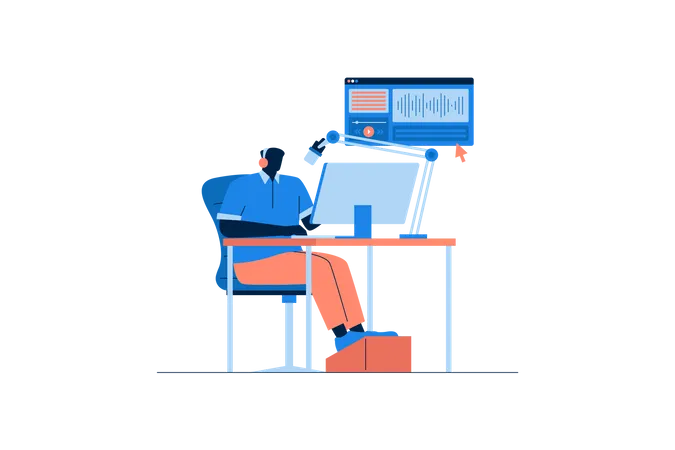 Podcast Editing  Illustration