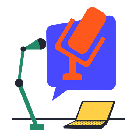 Podcast equipment  Illustration