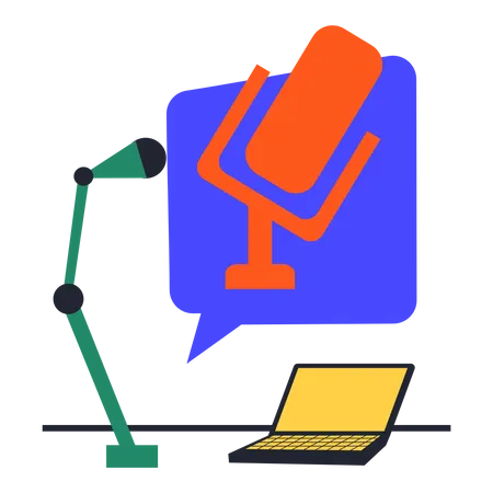 Podcast equipment  Illustration