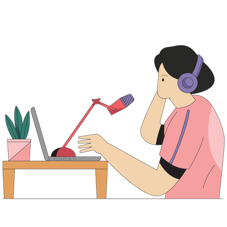 Podcast Frau Gast-Podcast  Illustration