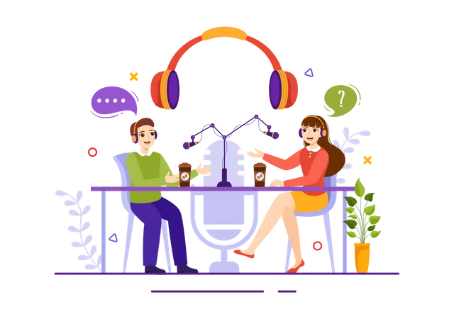 Podcasting mondial  Illustration