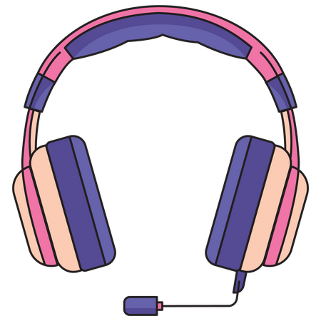 Podcast Headphone  Illustration