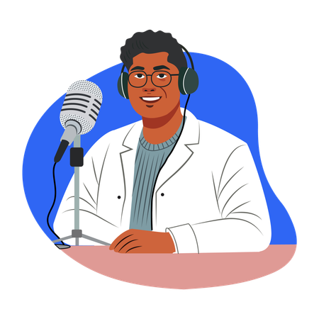 Podcast Host  Illustration