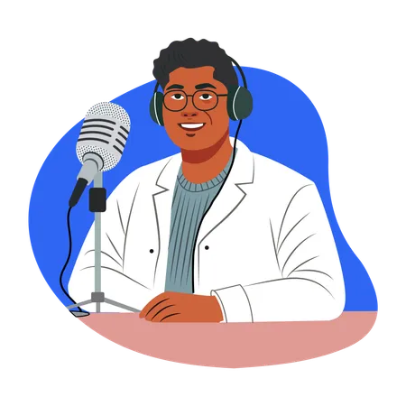 Podcast Host  Illustration