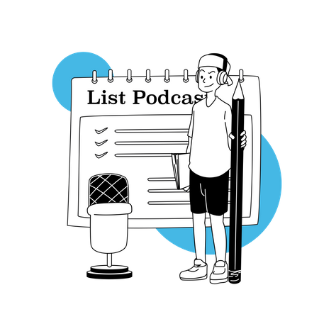 Podcast-Liste  Illustration