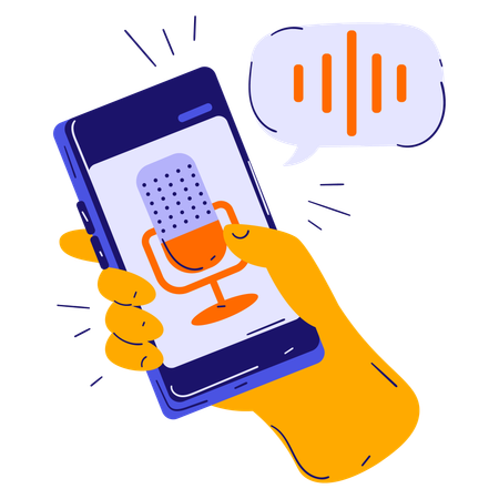 Podcast Mobile Apps  Illustration