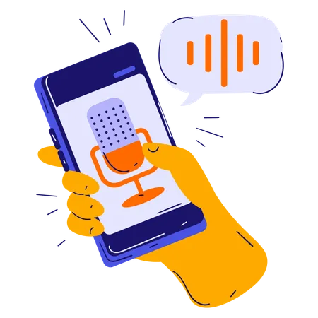 Podcast Mobile Apps  Illustration