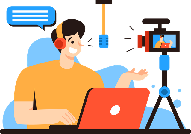 Podcast Recording Activities  Illustration