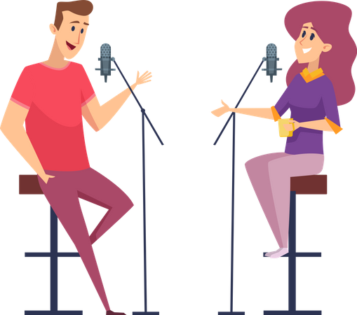 Podcast Studio  Illustration