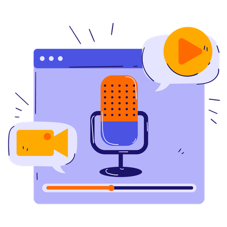 Podcast Video  Illustration