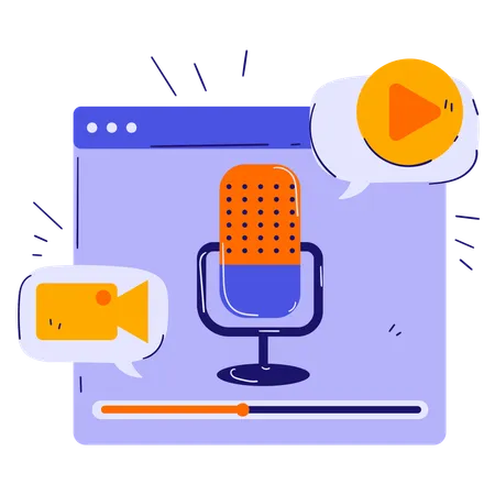 Podcast Video  Illustration