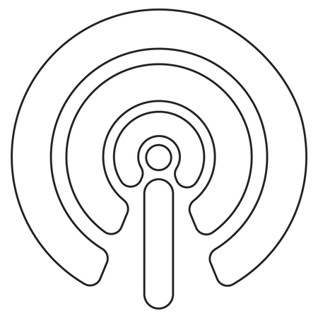 Podcast wireless antenna  イラスト