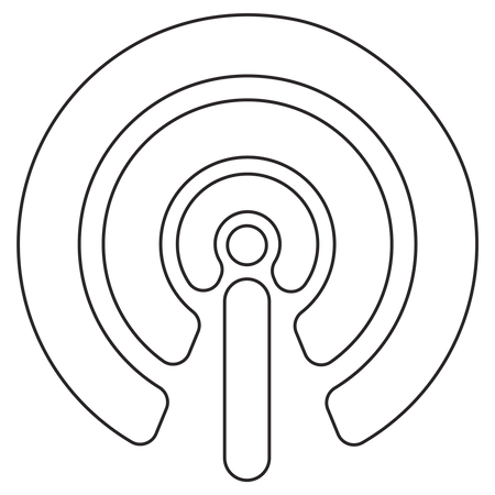 Podcast wireless antenna  Illustration