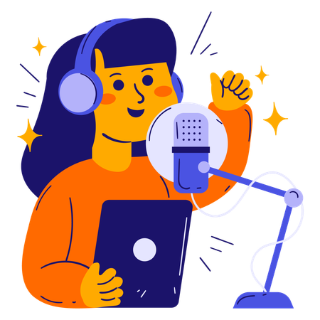 Podcaster  Illustration