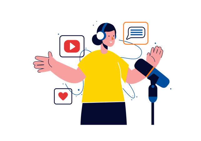 Podcasting de rádio  Illustration