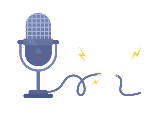 Micrófono para podcasting  Ilustración