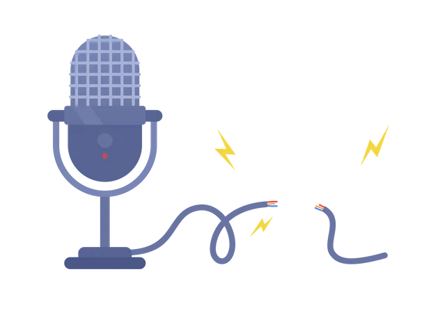 Micrófono para podcasting  Ilustración