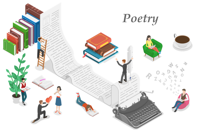 Poetry Writing Illustration