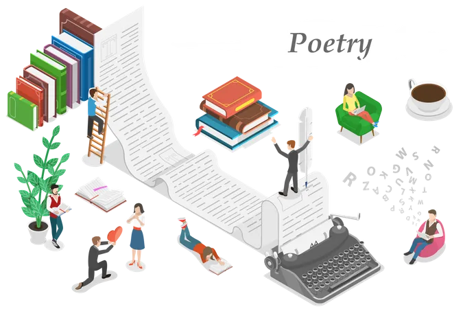 Poetry Writing Illustration