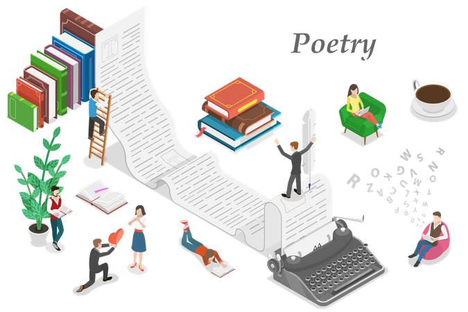 Poetry Writing  Illustration