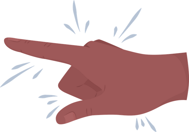 Pointer du doigt  Illustration
