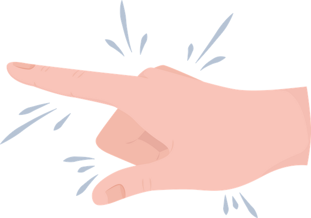 Pointer du doigt  Illustration