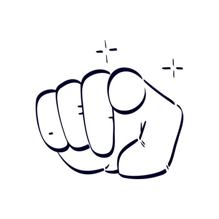 Pointing Hand Gesture  Illustration