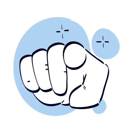 Pointing Hand Gesture  イラスト