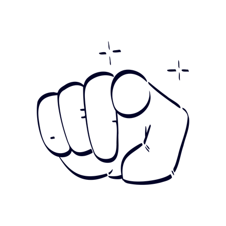 Pointing Hand Gesture  イラスト