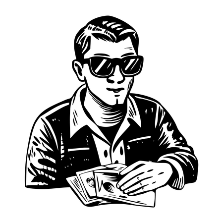 Poker Player  Illustration