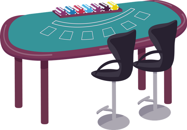 Poker table Illustration