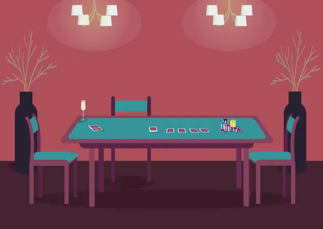 Poker table  Illustration