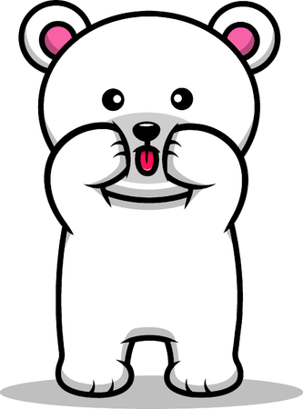 Polar Bear Annoying  Illustration