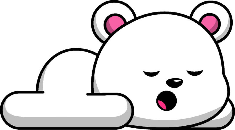 Polar Bear Sleeping  Illustration